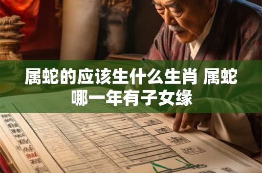 属蛇的应该生什么生肖 属蛇哪一年有子女缘