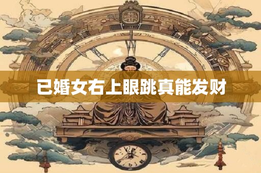 已婚女右上眼跳真能发财