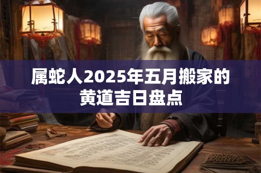 属蛇人2025年五月搬家的黄道吉日盘点
