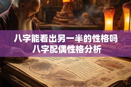 八字能看出另一半的性格吗 八字配偶性格分析