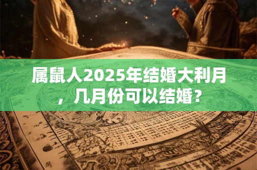 属鼠人2025年结婚大利月，几月份可以结婚？