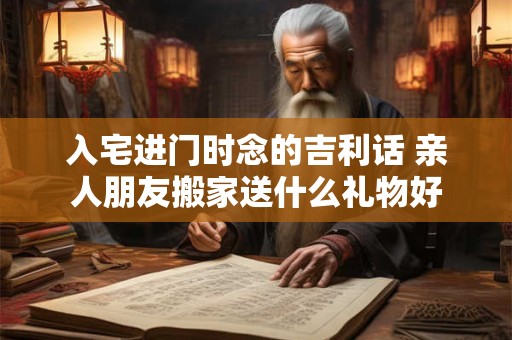 入宅进门时念的吉利话 亲人朋友搬家送什么礼物好