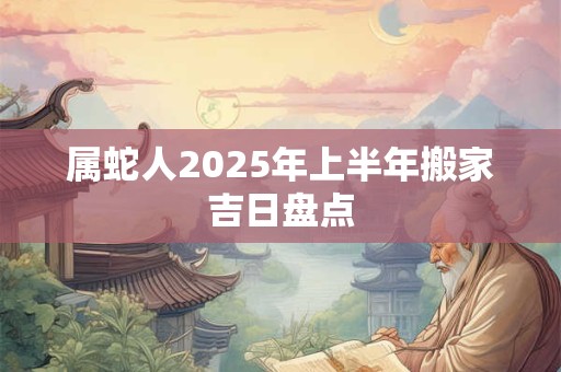 属蛇人2025年上半年搬家吉日盘点