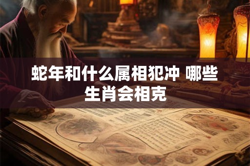 蛇年和什么属相犯冲 哪些生肖会相克