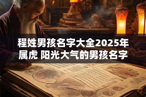 程姓男孩名字大全2025年属虎 阳光大气的男孩名字