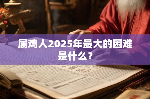 属鸡人2025年最大的困难是什么？
