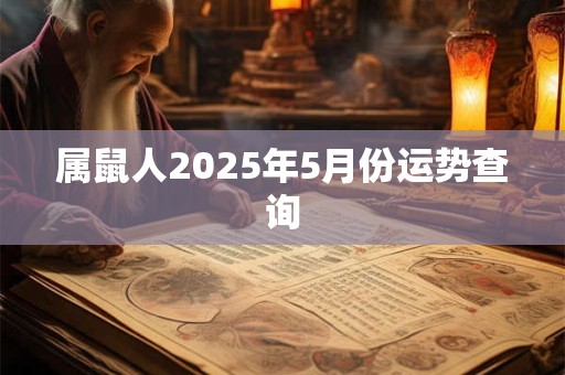 属鼠人2025年5月份运势查询 属鼠人2025年5月份运势查询