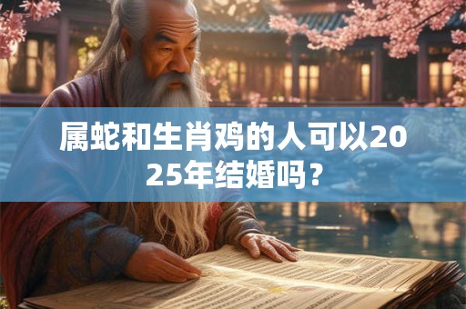 属蛇和生肖鸡的人可以2025年结婚吗？