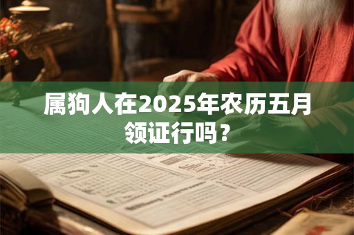 属狗人在2026年农历五月领证行吗？