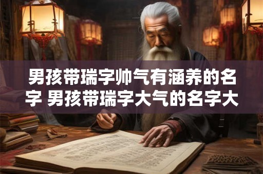 男孩带瑞字帅气有涵养的名字 男孩带瑞字大气的名字大全