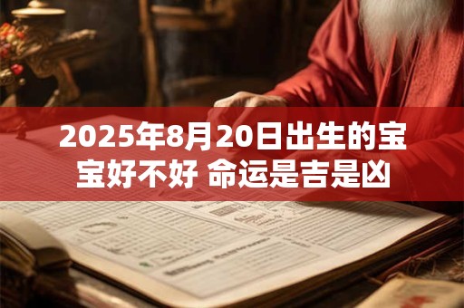 2025年8月20日出生的宝宝好不好 命运是吉是凶