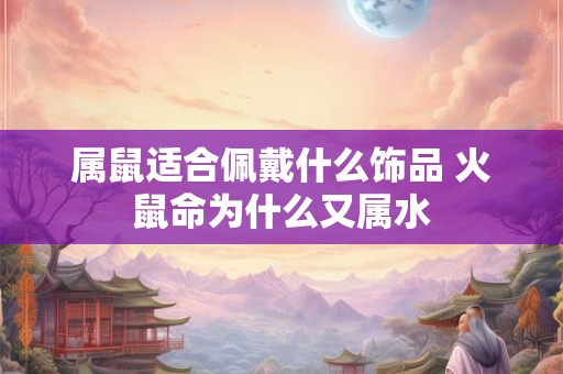 属鼠适合佩戴什么饰品 火鼠命为什么又属水
