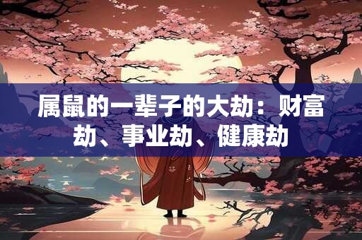 属鼠的一辈子的大劫：财富劫、事业劫、健康劫