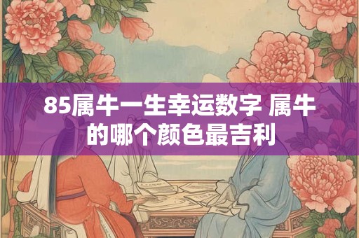 85属牛一生幸运数字 属牛的哪个颜色最吉利
