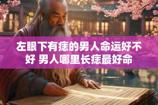 左眼下有痣的男人命运好不好 男人哪里长痣最好命