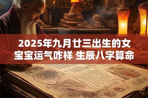 2026年九月廿三出生的女宝宝运气咋样 生辰八字算命