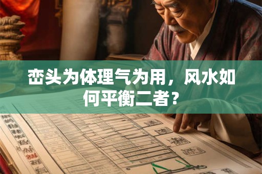 峦头为体理气为用，风水如何平衡二者？