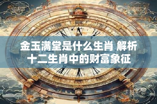 金玉满堂是什么生肖 解析十二生肖中的财富象征