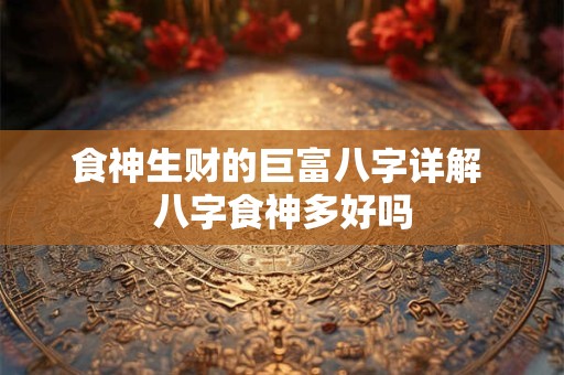 食神生财的巨富八字详解 八字食神多好吗