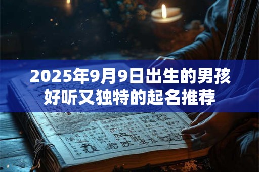2025年9月9日出生的男孩好听又独特的起名推荐