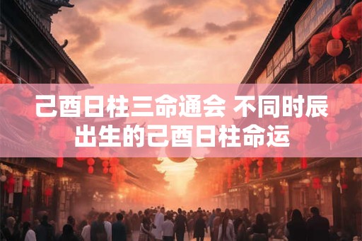 己酉日柱三命通会 不同时辰出生的己酉日柱命运