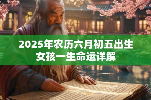 2025年农历六月初五出生女孩一生命运详解