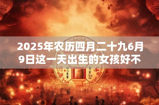 2025年农历四月二十九6月9日这一天出生的女孩好不好？