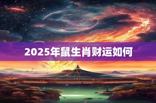 2025年鼠生肖财运如何
