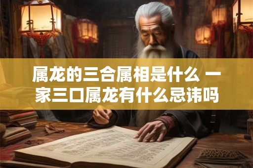 属龙的三合属相是什么 一家三口属龙有什么忌讳吗