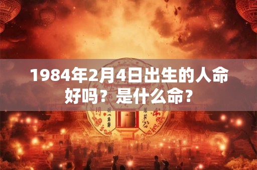 1984年2月4日出生的人命好吗？是什么命？
