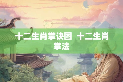 十二生肖掌诀图  十二生肖掌法