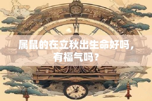 属鼠的在立秋出生命好吗，有福气吗？