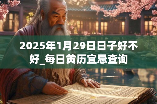 2025年1月29日日子好不好_每日黄历宜忌查询