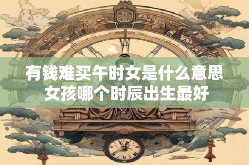 有钱难买午时女是什么意思 女孩哪个时辰出生最好