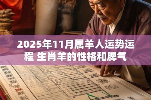 2025年11月属羊人运势运程 生肖羊的性格和脾气