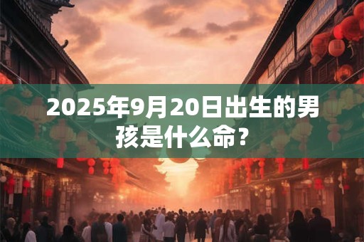 2025年9月20日出生的男孩是什么命？