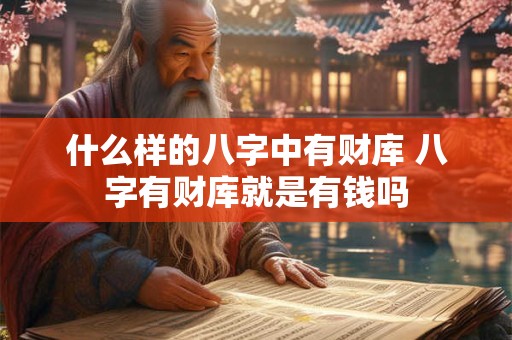什么样的八字中有财库 八字有财库就是有钱吗