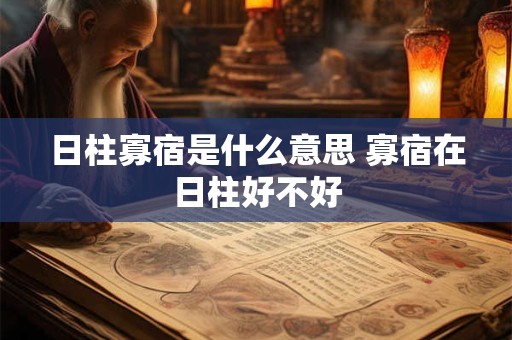 日柱寡宿是什么意思 寡宿在日柱好不好