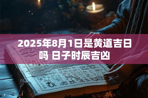 2025年8月1日是黄道吉日吗 日子时辰吉凶