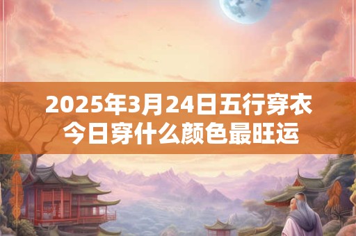 2025年3月24日五行穿衣 今日穿什么颜色最旺运 2025年3月24日五行穿衣 今日穿什么颜色最旺运