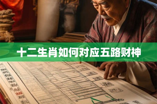 十二生肖如何对应五路财神