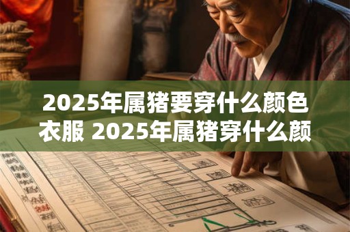 2025年属猪要穿什么颜色衣服 2025年属猪穿什么颜色 2025年属猪要穿什么颜色衣服 2025年属猪穿什么颜色
