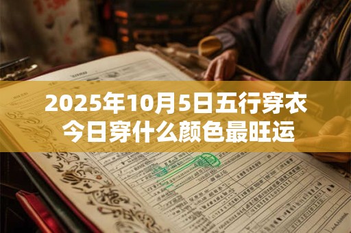 2025年10月5日五行穿衣 今日穿什么颜色最旺运 2025年10月5日五行穿衣 今日穿什么颜色最旺运