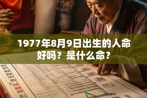 1977年8月9日出生的人命好吗?是什么命? 1977年8月9日出生的人命好吗?是什么命?