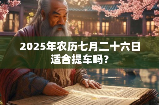 2025年农历七月二十六日适合提车吗？