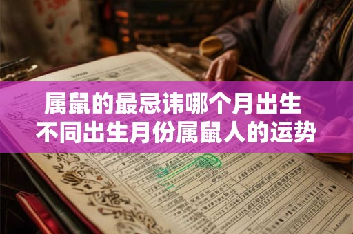 属鼠的最忌讳哪个月出生 不同出生月份属鼠人的运势