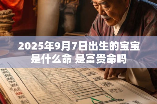 2025年9月7日出生的宝宝是什么命 是富贵命吗 2025年9月7日出生的宝宝是什么命 是富贵命吗