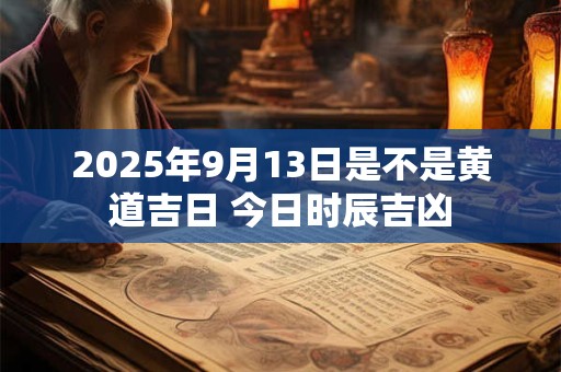 2025年9月13日是不是黄道吉日 今日时辰吉凶