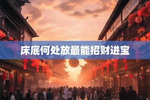 床底何处放最能招财进宝