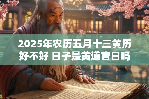 2025年农历五月十三黄历好不好 日子是黄道吉日吗